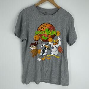 Space Jam Vintage Grey Tee Shirt Looney Tunes Size Large